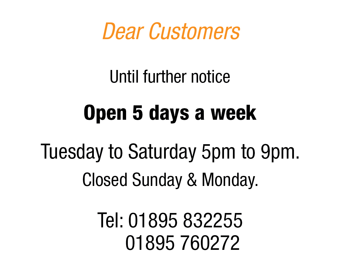 Open untill further notice